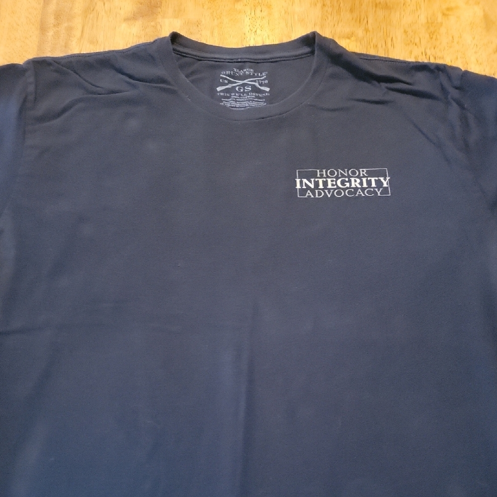 Grunt Style Navy Blue Honor Integrity Advocacy Tee